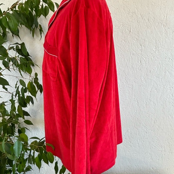 Red Velour Stretch Pajamas - Cabernet by Sleep Sense - Picture 4 of 9